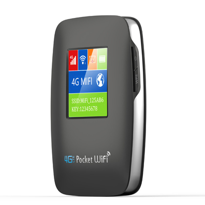 3000mAh Cep WIFI Hotspot Mobil 4G Yönlendirici, Ekranlı Siyah Kilitsiz