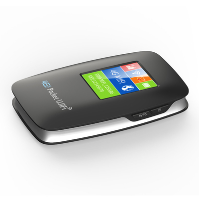 3000mAh Cep WIFI Hotspot Mobil 4G Yönlendirici, Ekranlı Siyah Kilitsiz