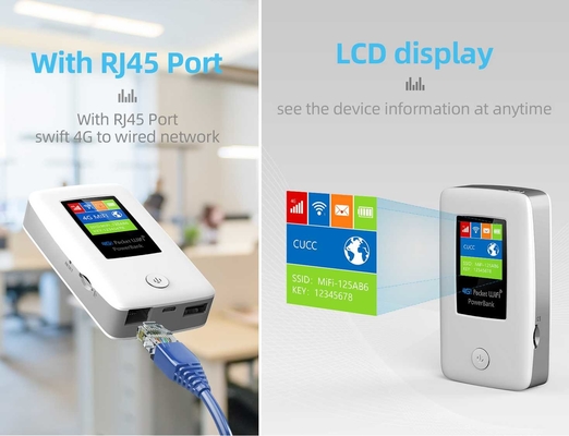 4G Cep WIFI Hotspot Mobil WiFi Yönlendirici SIM Yuvalı Açık VPN Desteği