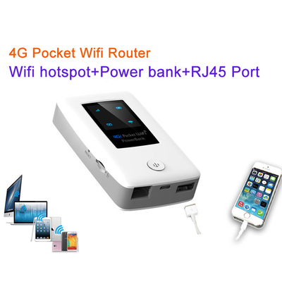 RJ45 Wan Lan Bağlantı Noktalı 5000mAh 4G Kablosuz Cep Yönlendiricisi