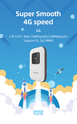 Kablosuz Taşınabilir 4g MiFi Yönlendirici CAT4 150 Mbps B12/B17/B28 desteği