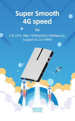 Seyahat 2100mAh Pil için Yüksek Hızlı 150Mbps Mobil Hotspot 4G Lte Router