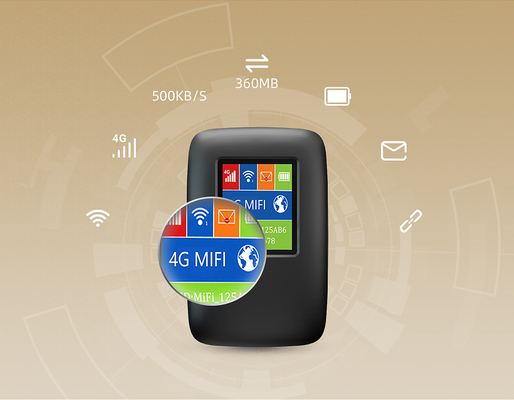 3000mAh 4G LTE Kablosuz MiFi Router WIFI Hotspot, LCD Ekranlı Uluslararası Bantlı
