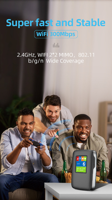 3000mAh 4G LTE Kablosuz MiFi Router WIFI Hotspot, LCD Ekranlı Uluslararası Bantlı